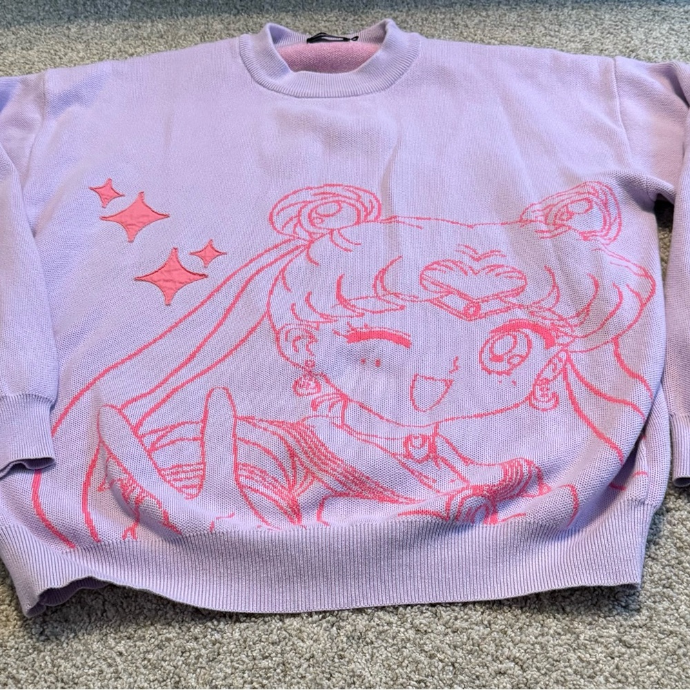 Graphic Lavender Sweater